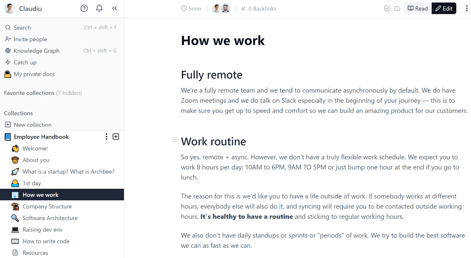 Use Archbee to create culture desks that will be hosted online