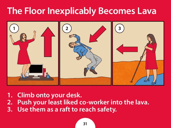 Fun content in their handbook
