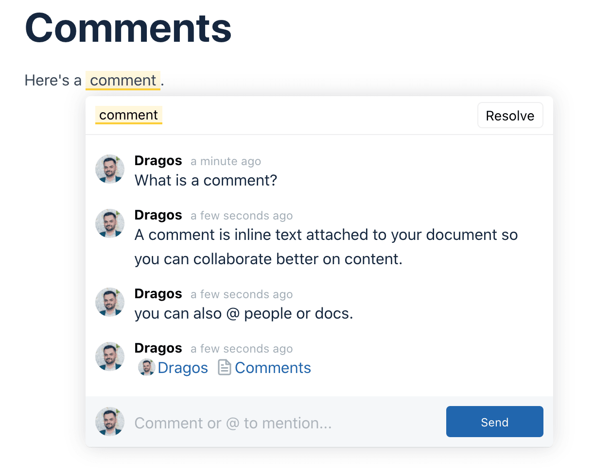 Inline Document Comments!