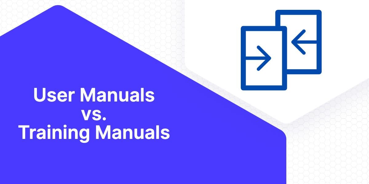 Is there a difference between a user manual and a training manual