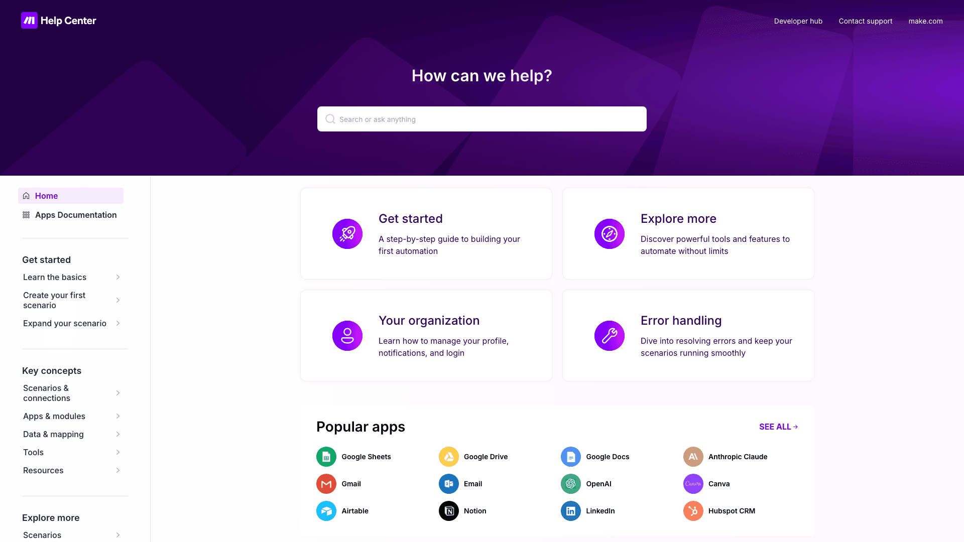 Make documentation portal desktop view