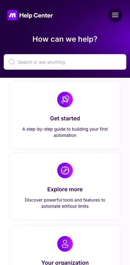 Make documentation portal mobile view