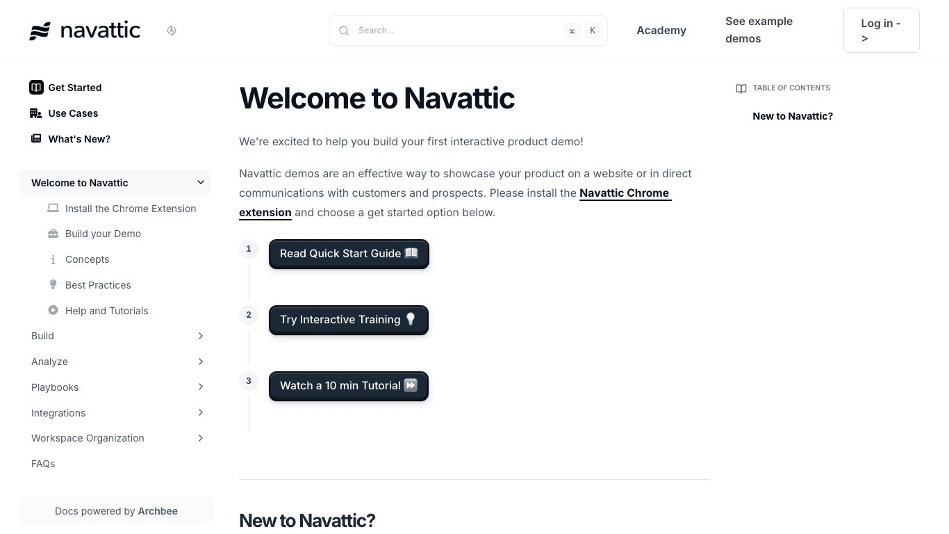 Navattic documentation portal