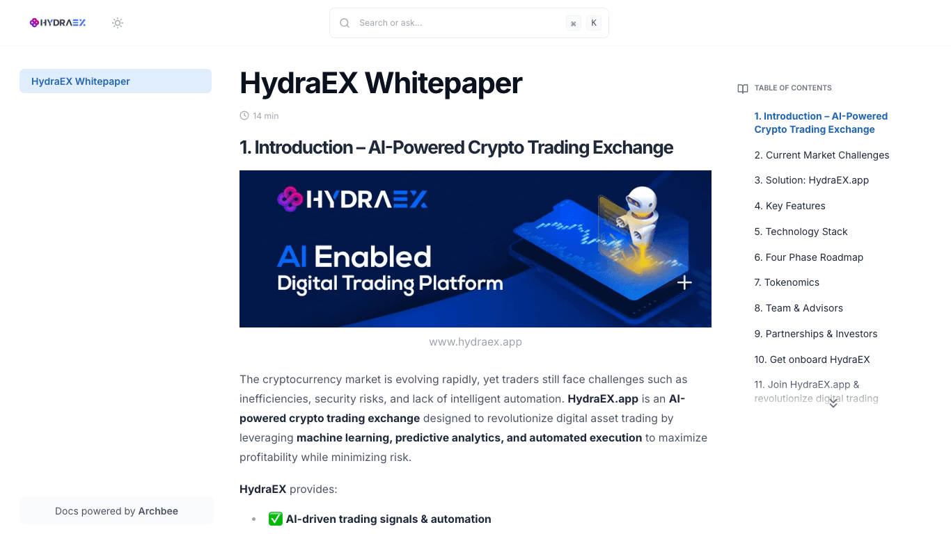 HydraEX documentation portal