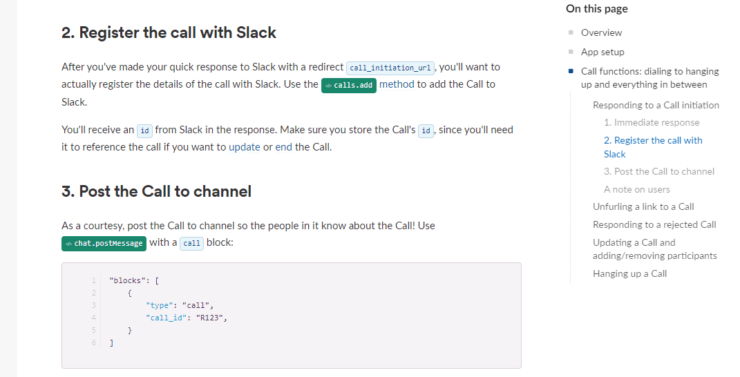 Slack’s documentation