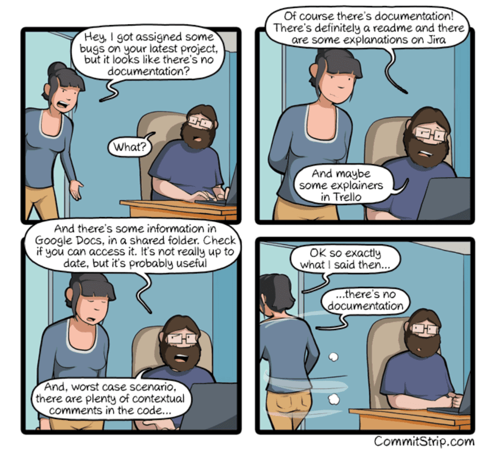 Funny comic about documentation
