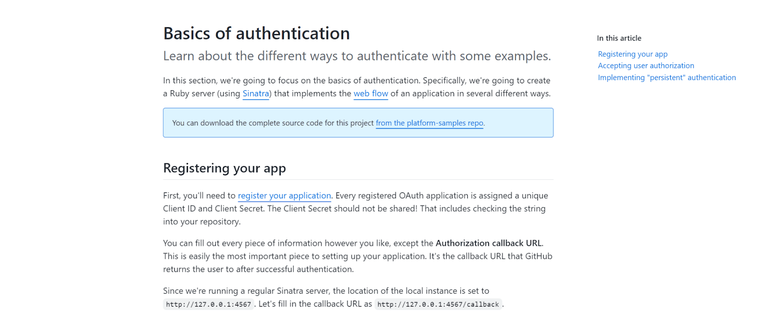 Authenticating to the REST API with an OAuth App