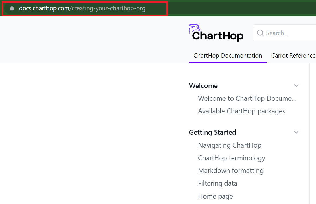Creating your ChartHop org