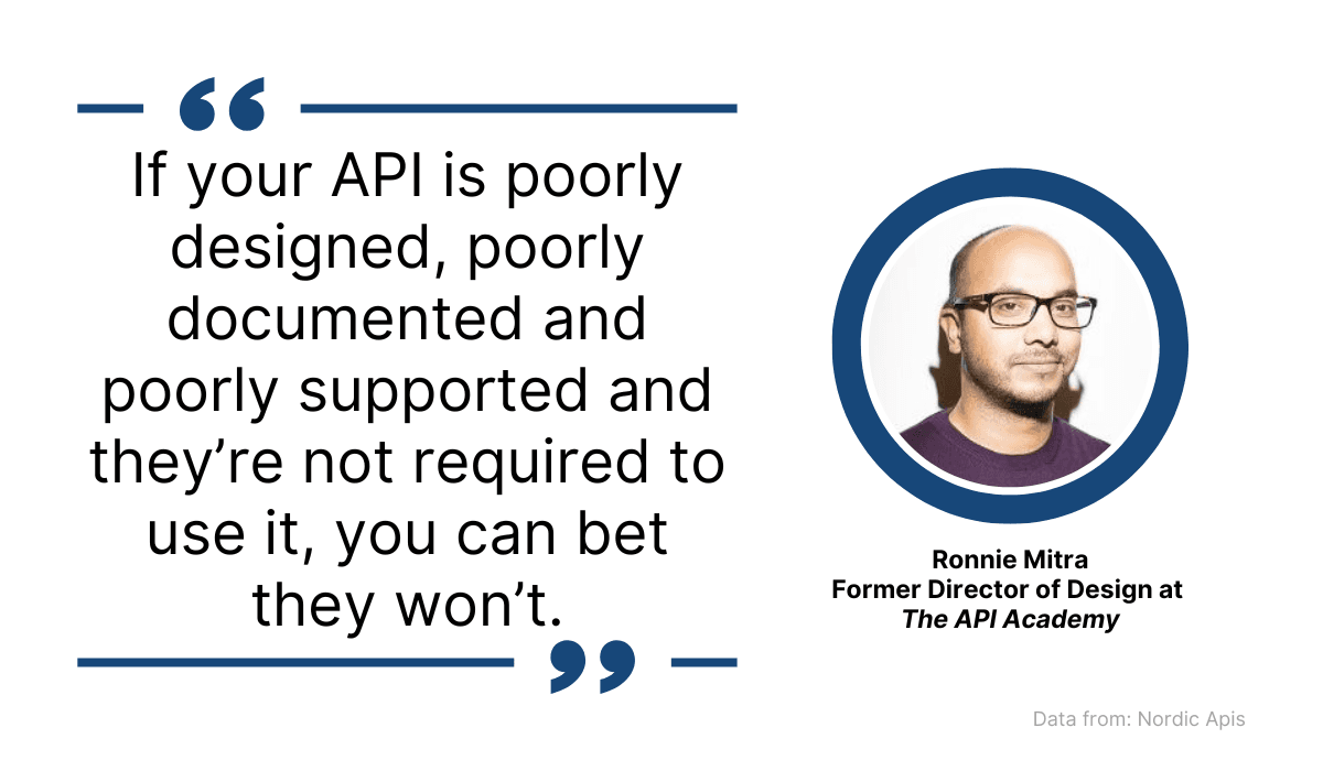 Ronnie Mitra commented about APIs