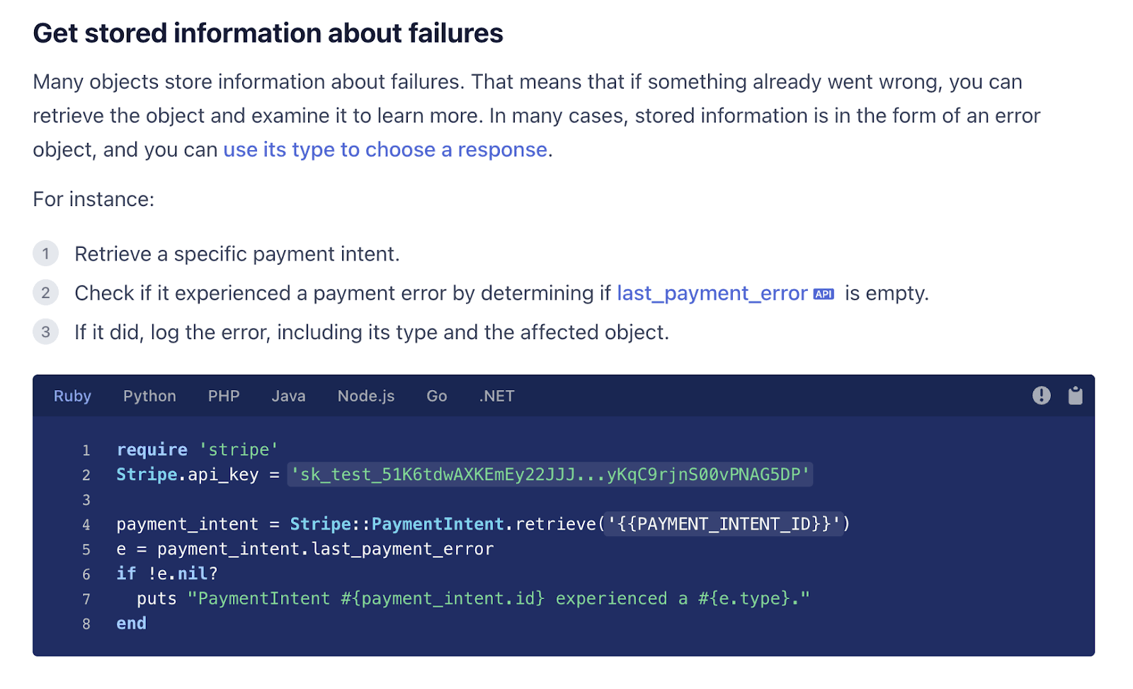 Example of such model API documentation