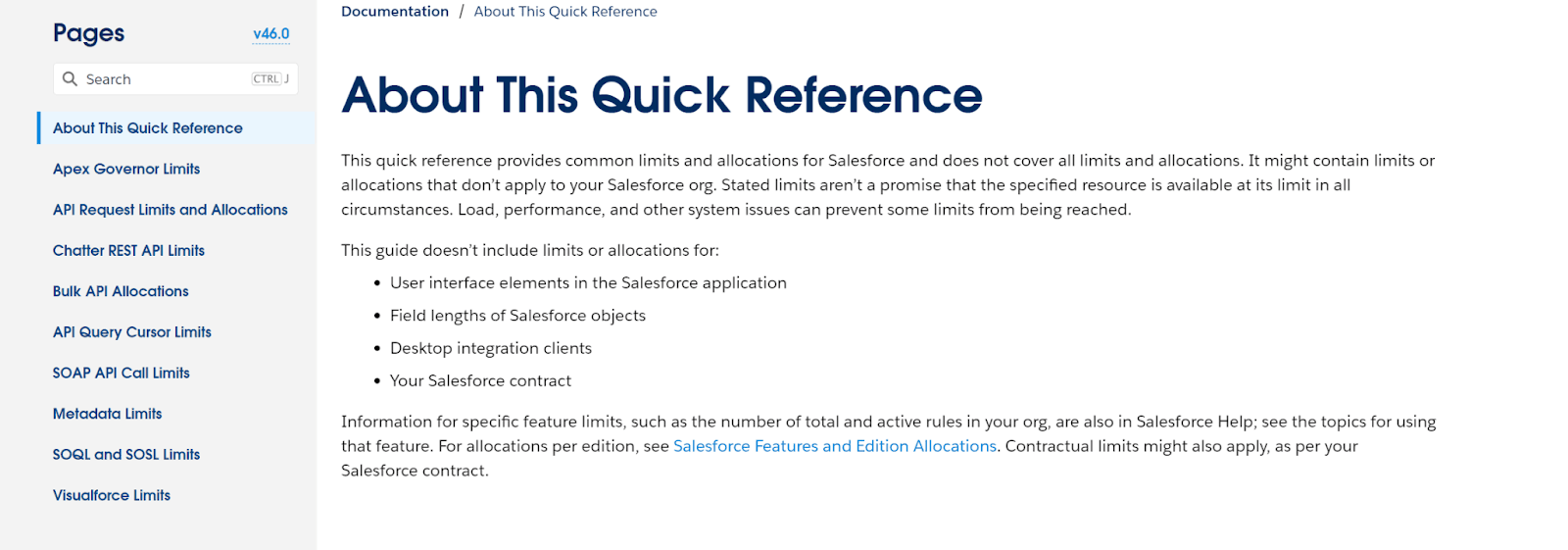 Salesforce Documentation