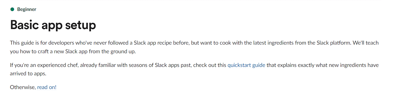 Slack API references