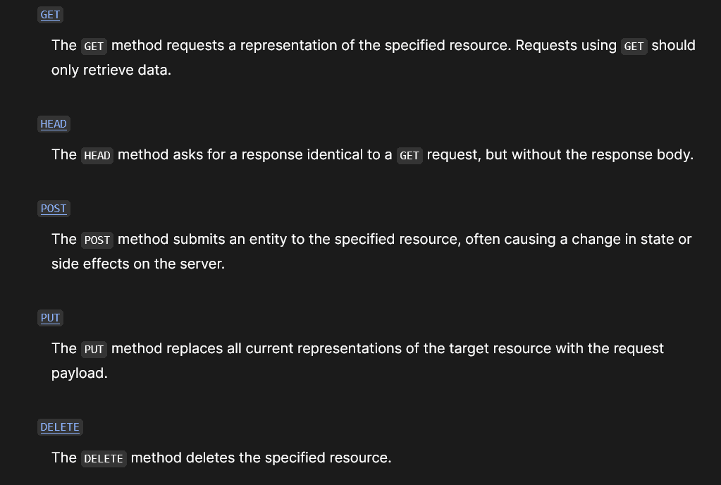 API documentation on Mozilla