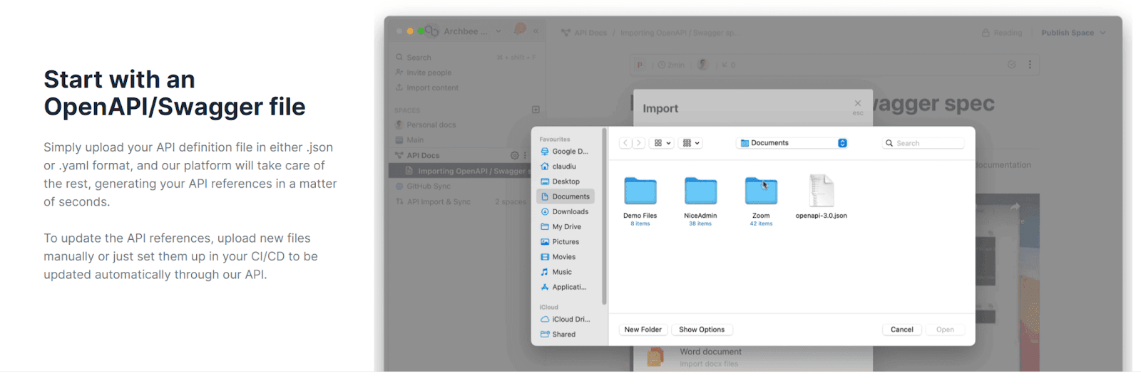 Start with an OpenAPI/Swagger file