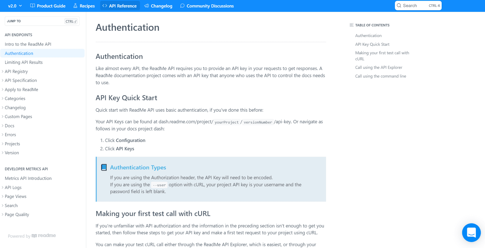 Intro to the Readme API