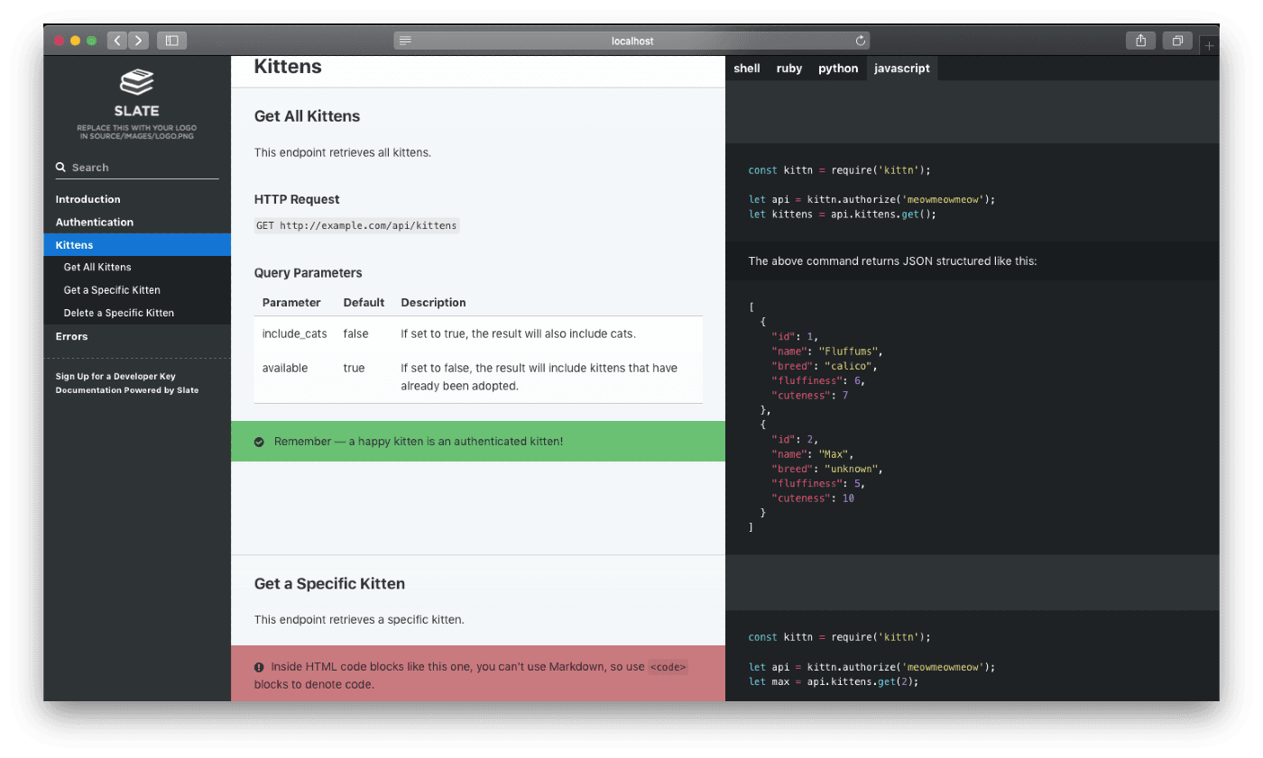 Generate an API documentation site and publish it directly to GitHub