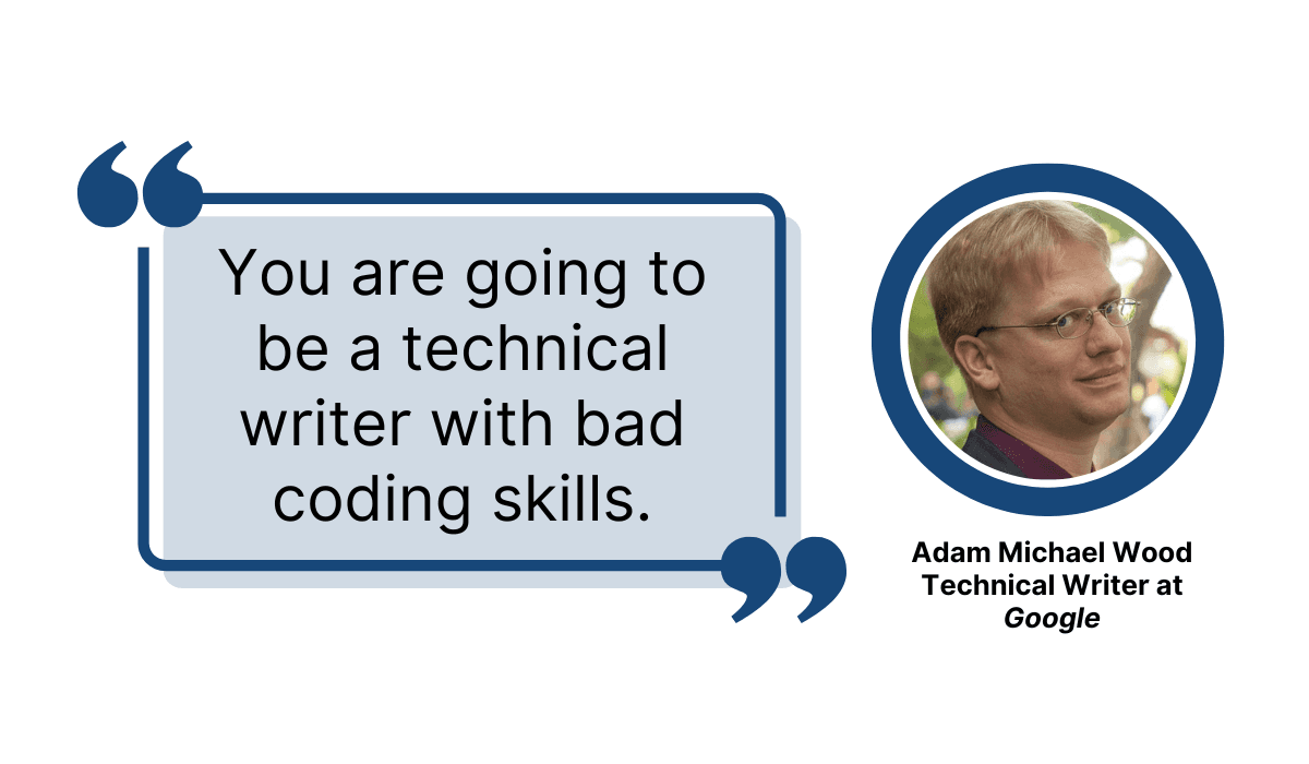 Quote of Adam Wood’s assessment of necessary coding knowledge
