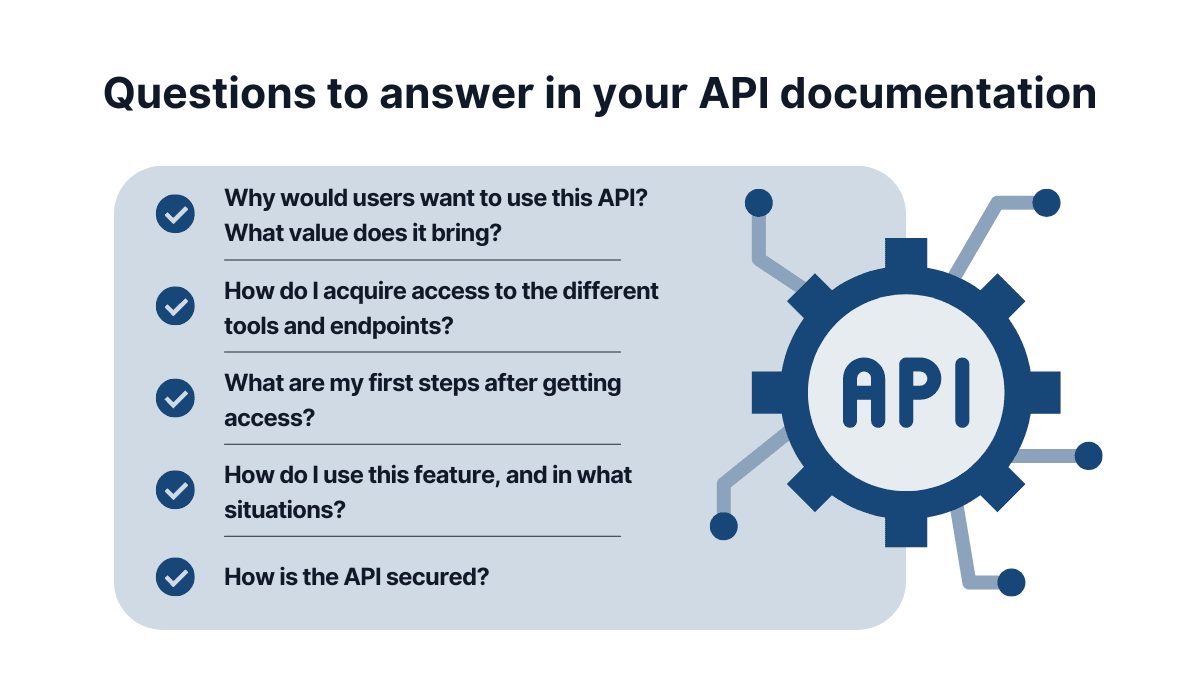 Questions to answer in your API documentation