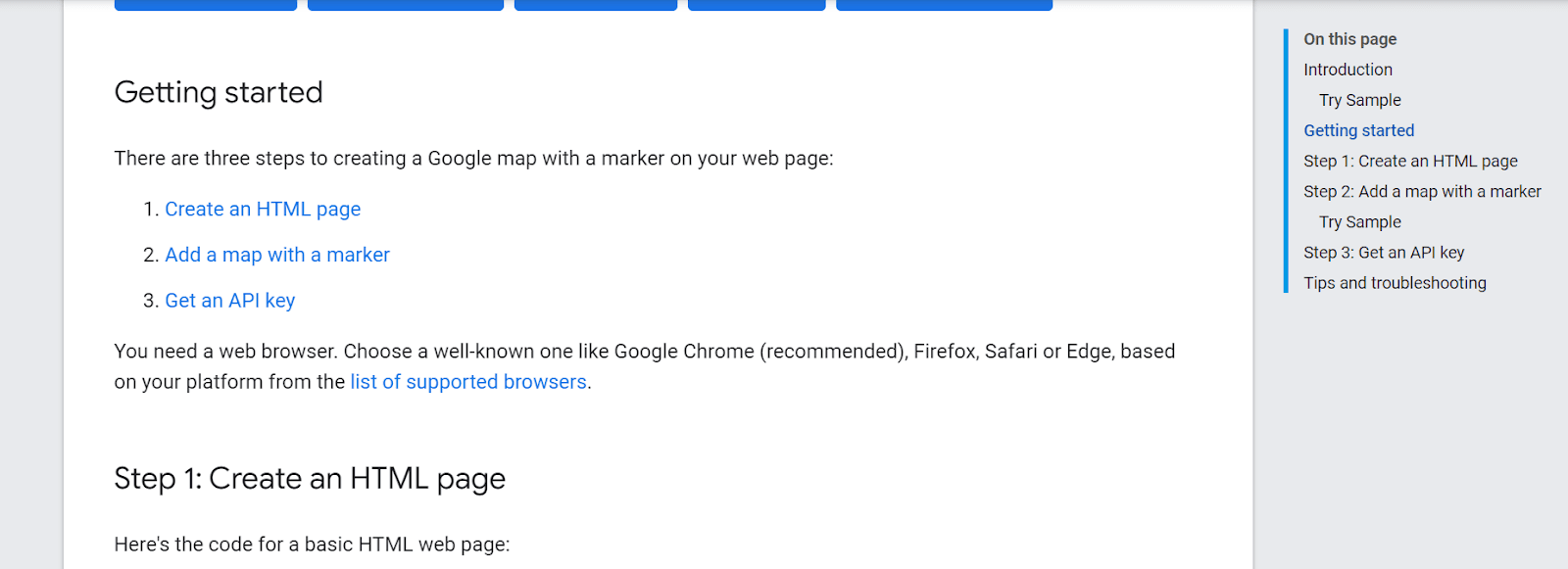 Step-by-step guides for Google API