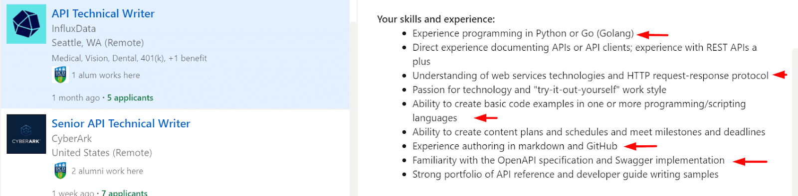 API Technical Writer Job Description