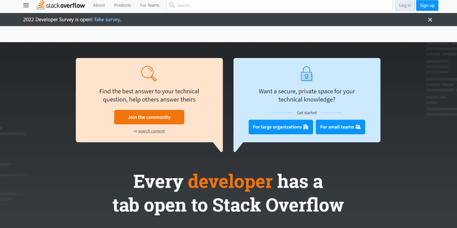 stackoverflow homepage