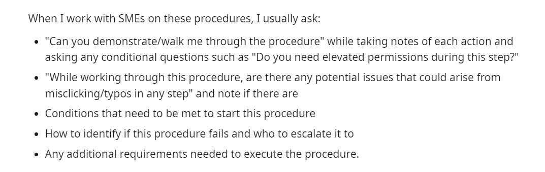 Smart questions to ask about SMEs