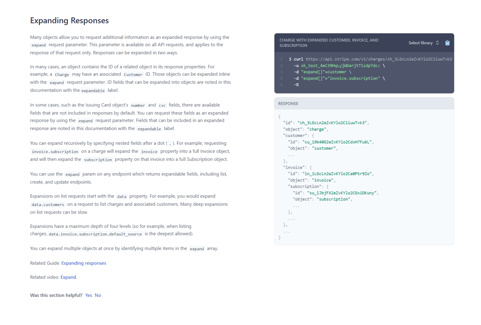 Example of clean, sleek look of the documentation