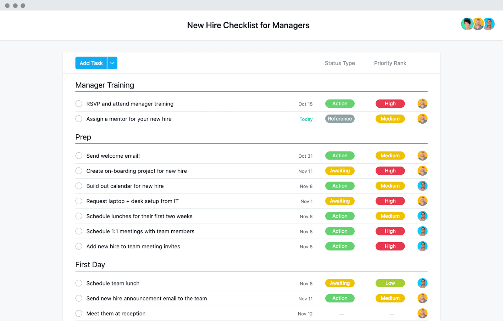 Asana shows how you can easily customize your onboarding checklist