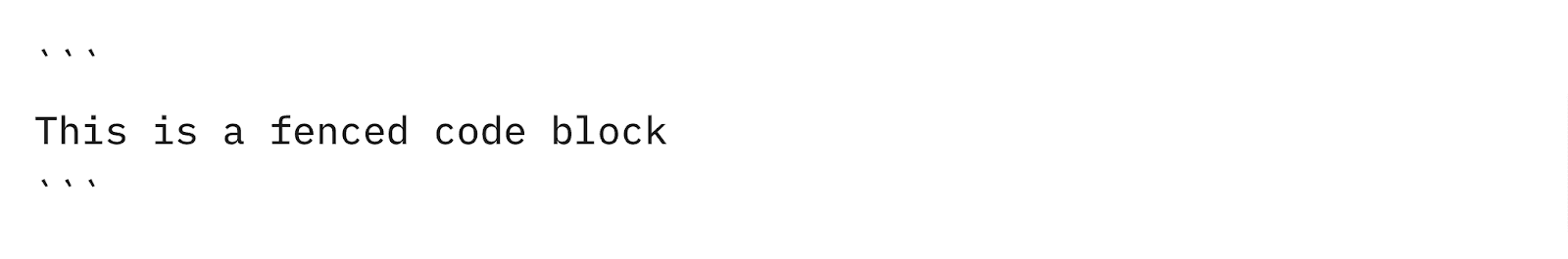 Fenced code blocks