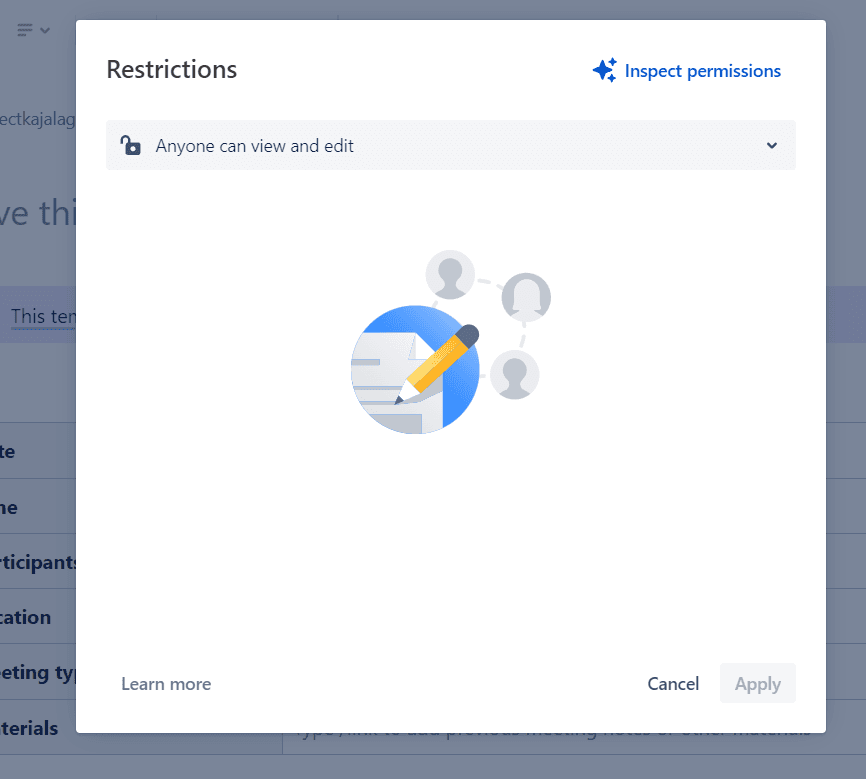 Restrictions and inspect permissions