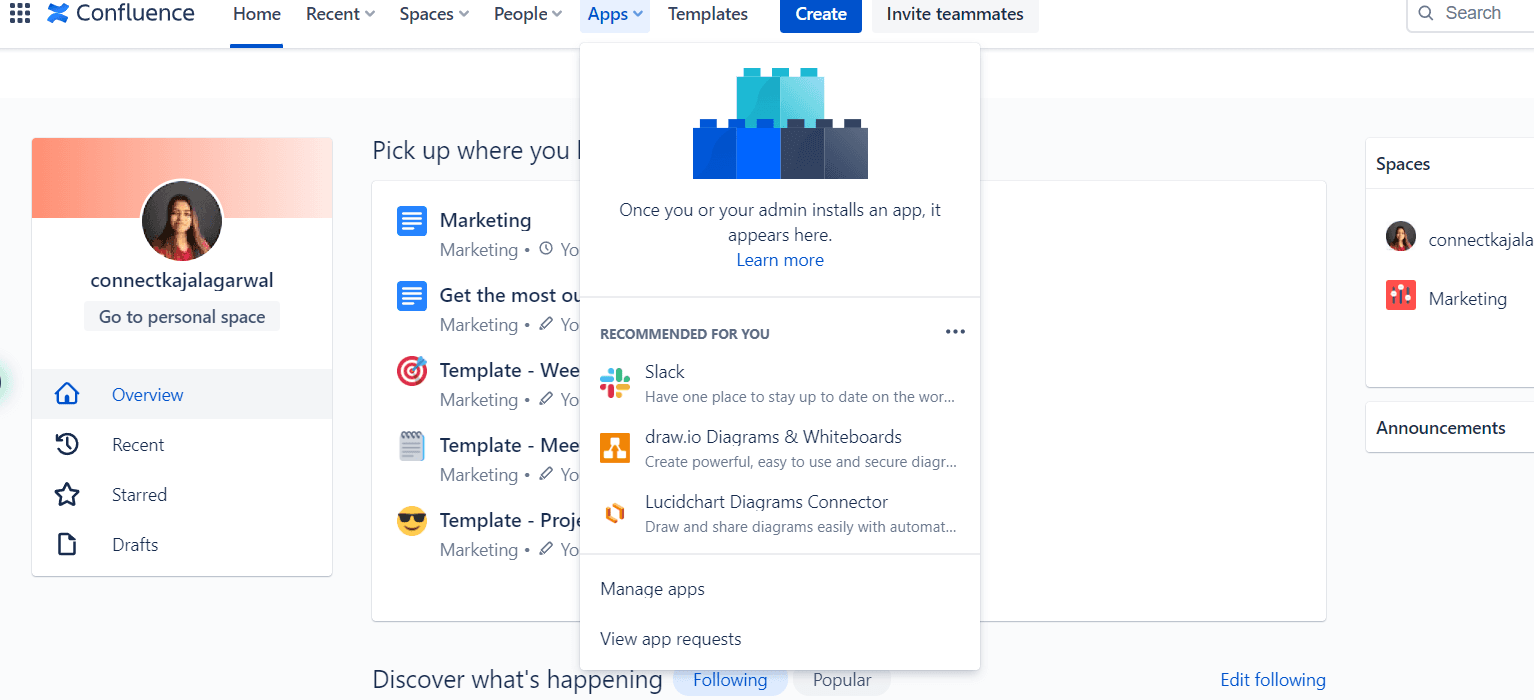 Customization using apps