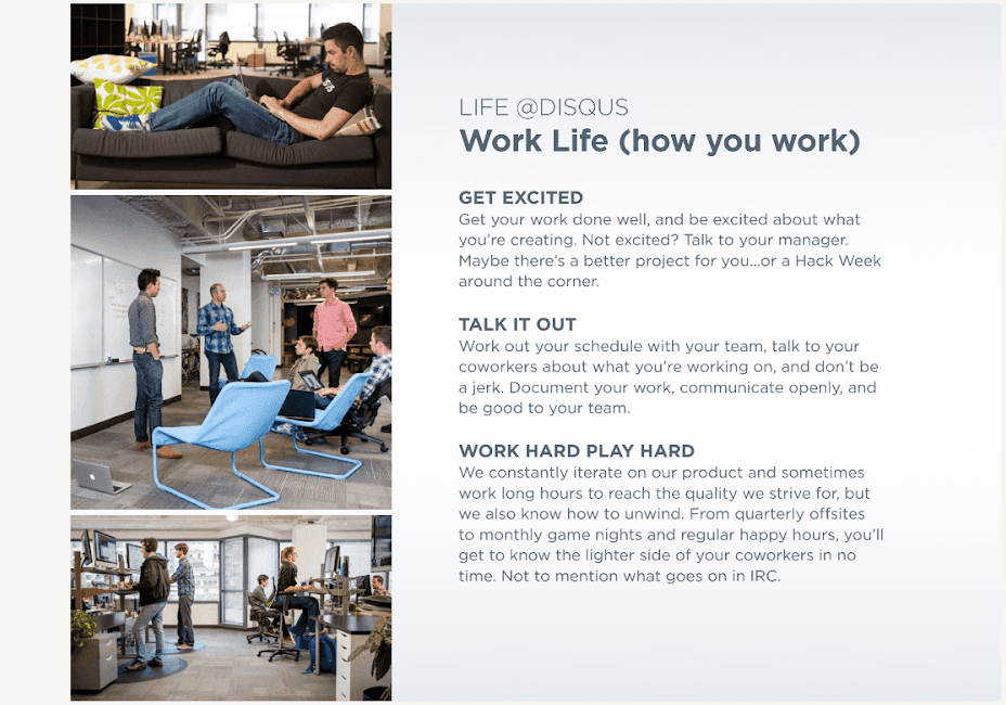 Disqus handbook, which is very culture-oriented