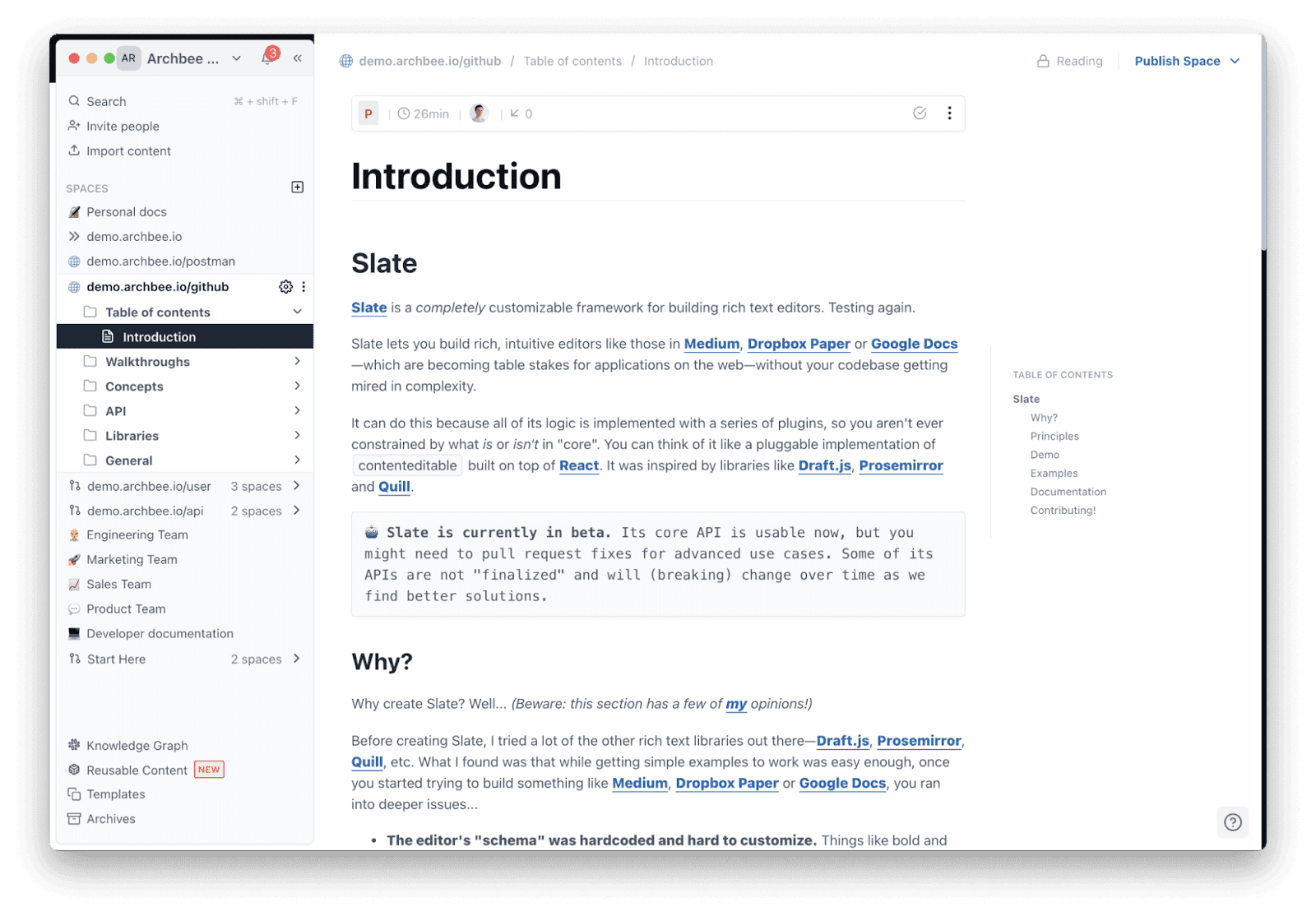 Document the code in GitHub and sync it with Archbee to create neat, shippable documentation