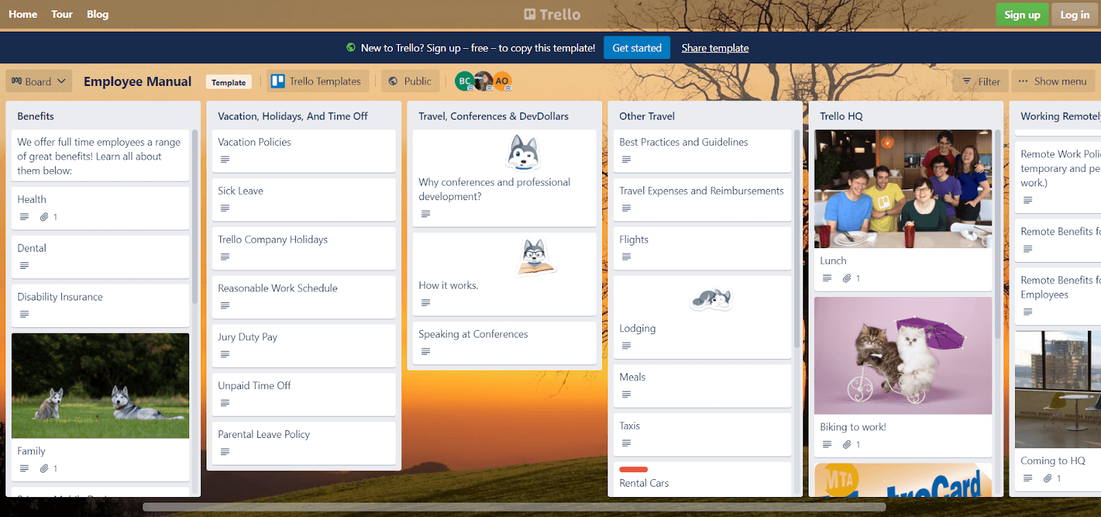 Trello employee handbook