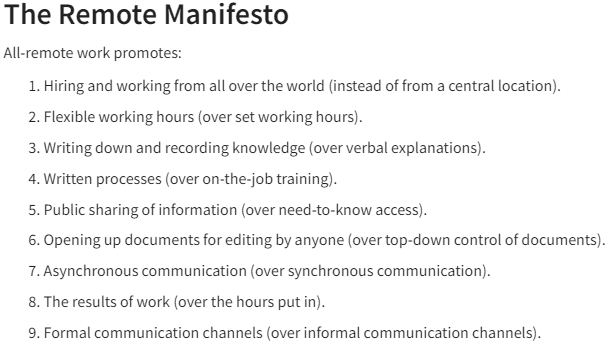 The Remote Manifesto by GitLab