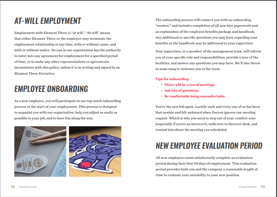 Example from Element Three