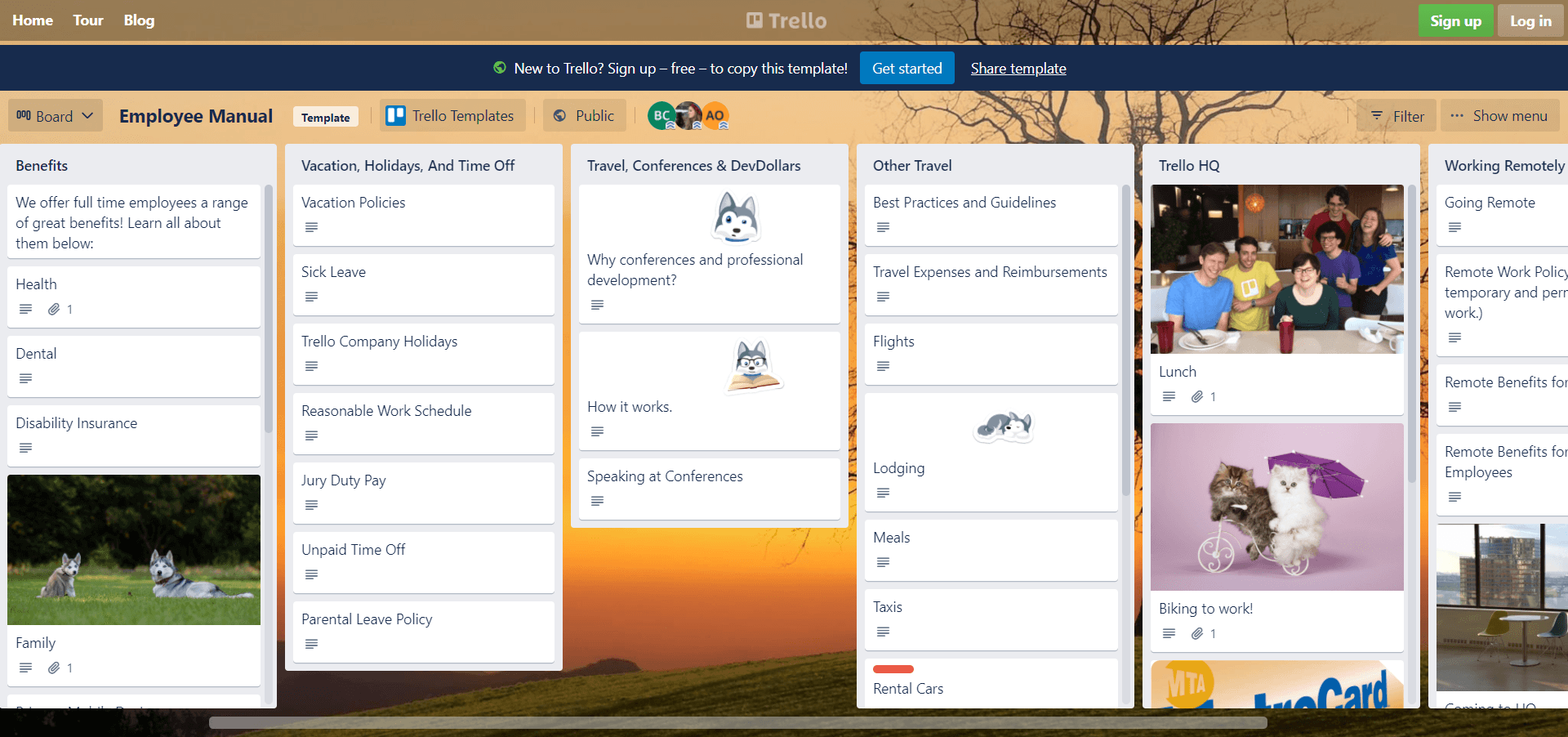 How Trello use their publicly available employee handbook to build a brand presence