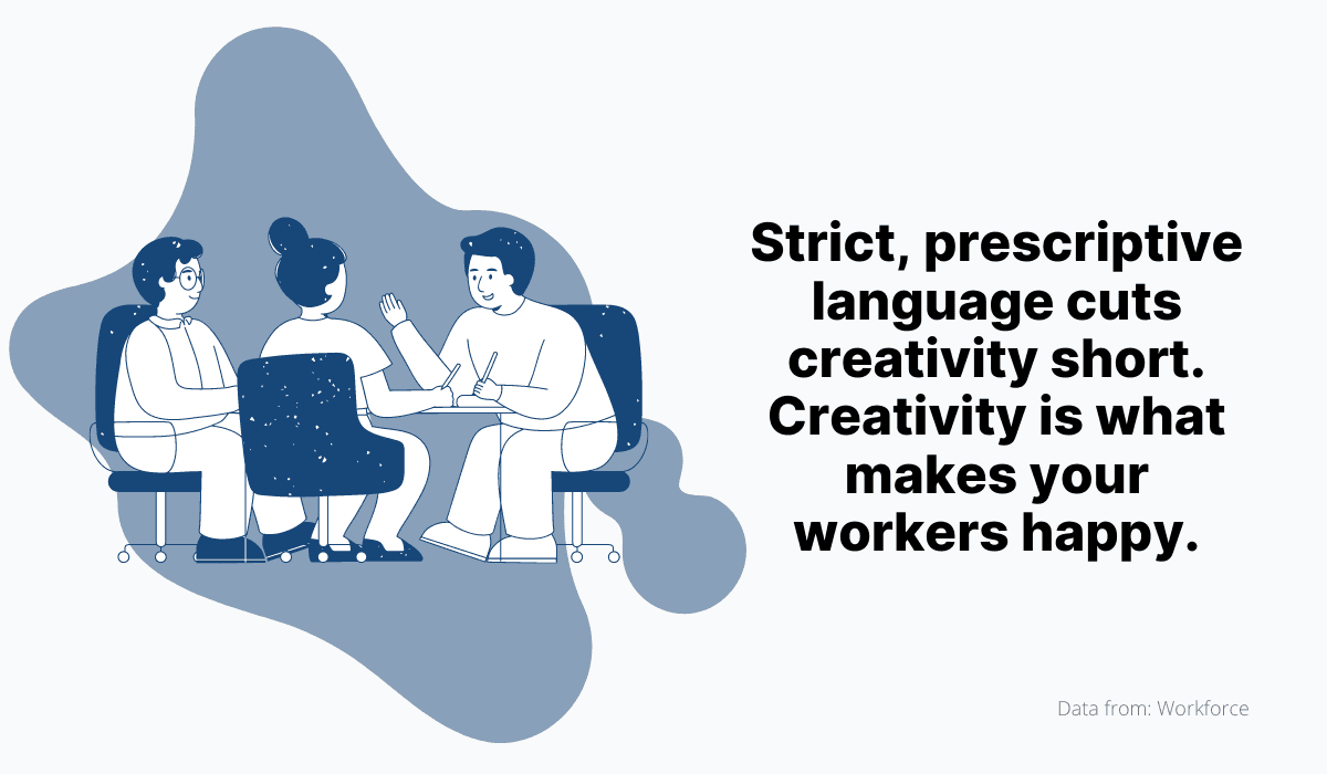 Strict, prescriptive language cuts creativity short