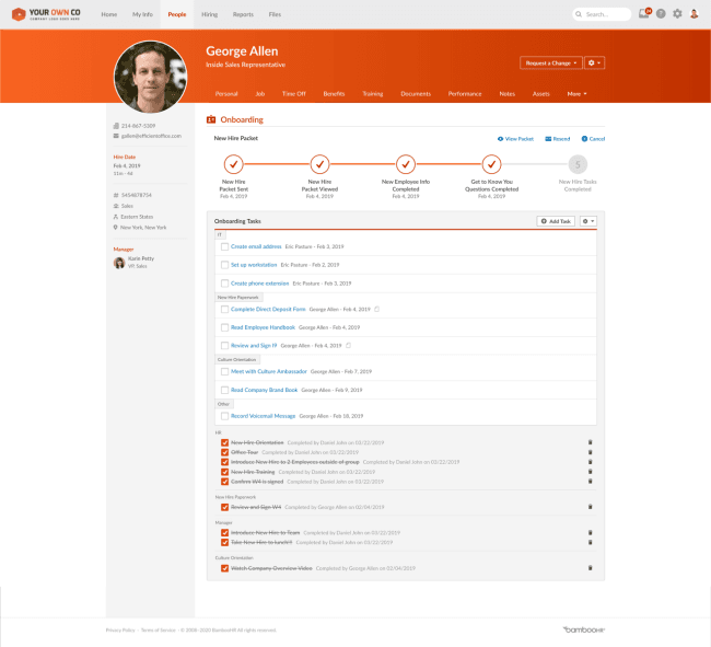 Example from BambooHR