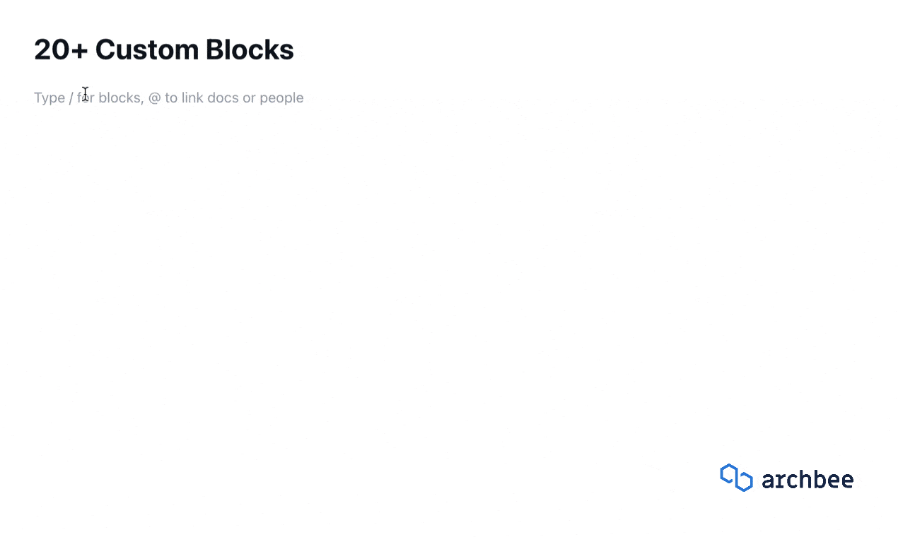 How to use Custom Blocks in Archbee