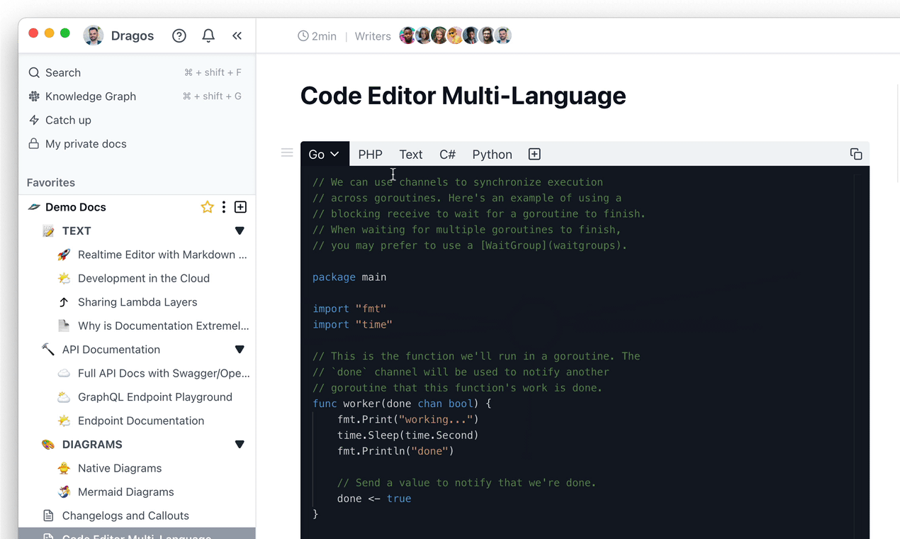 Example of Archbee Knowledge Graph