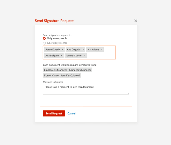 Modern electronic signature software from BambooHR