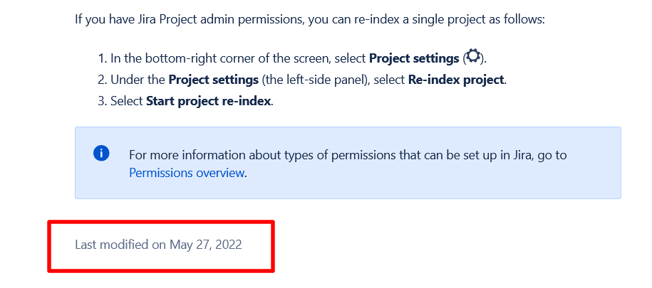 How Atlassian update regularly their documentation