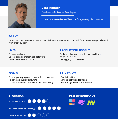 Example of developer persona