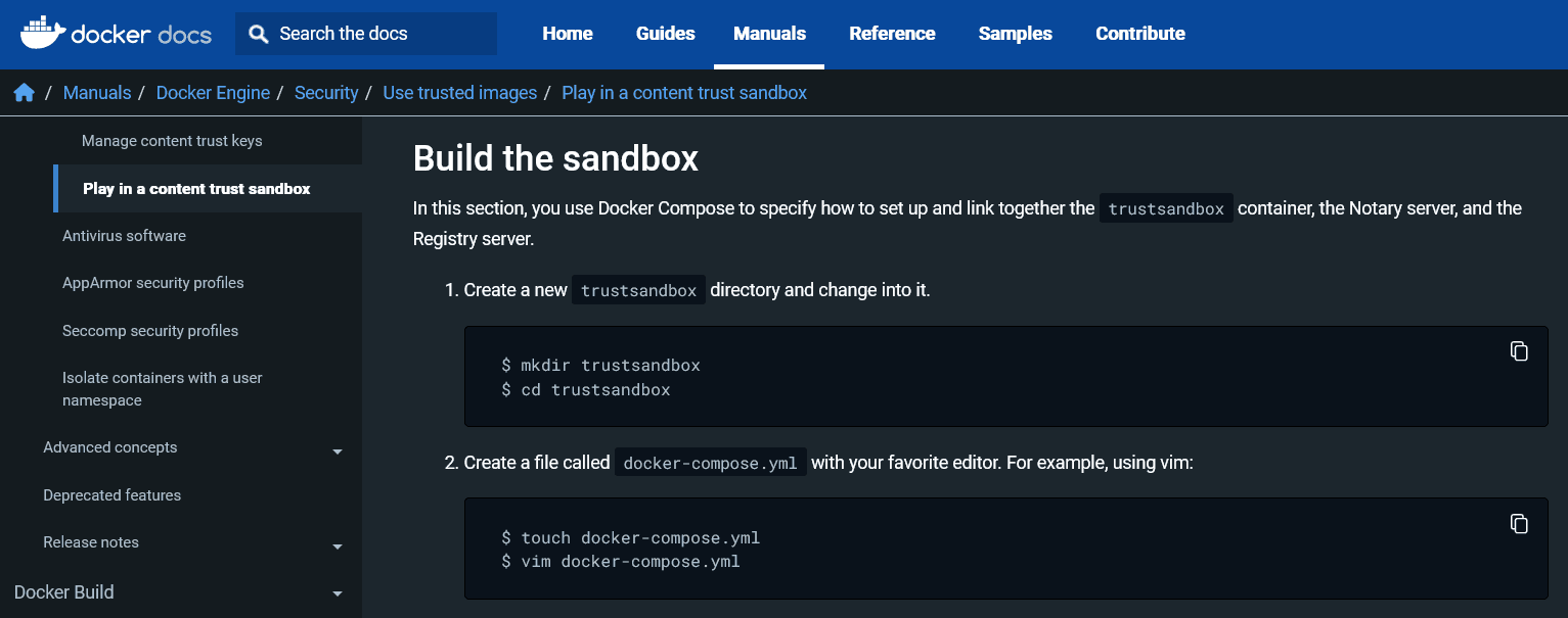 API sandbox example
