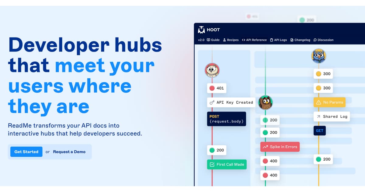 Readme screenshot as Gitbook alternative