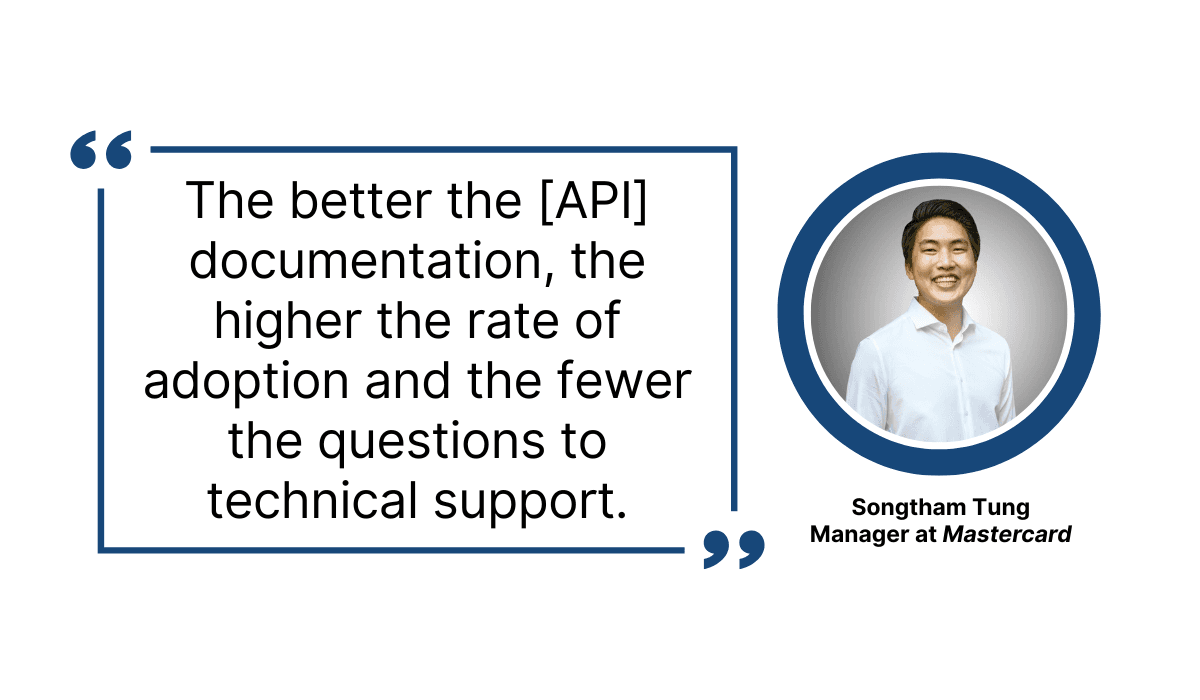 Songtham Tung quote about API documentation