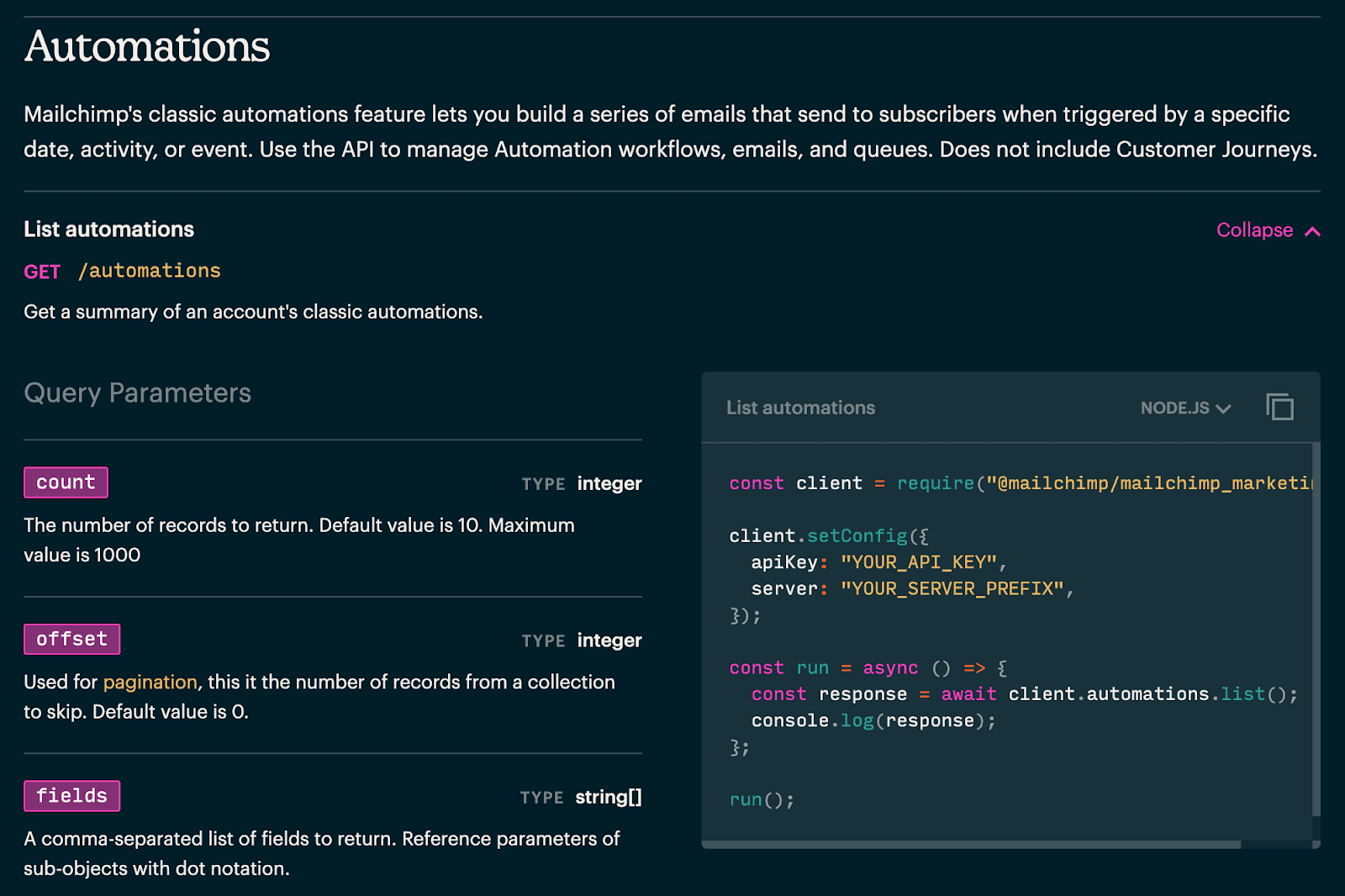 Extended version of the first GET request