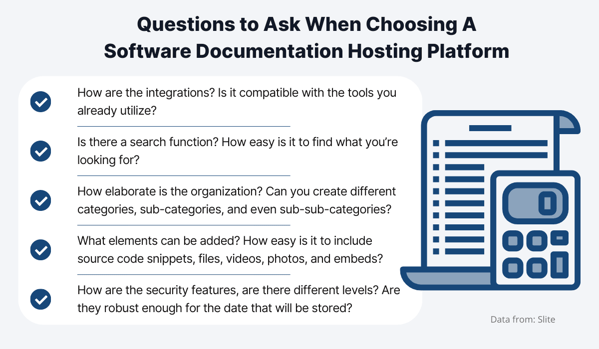 Questions to ask when choosing a software documentation hosting platform