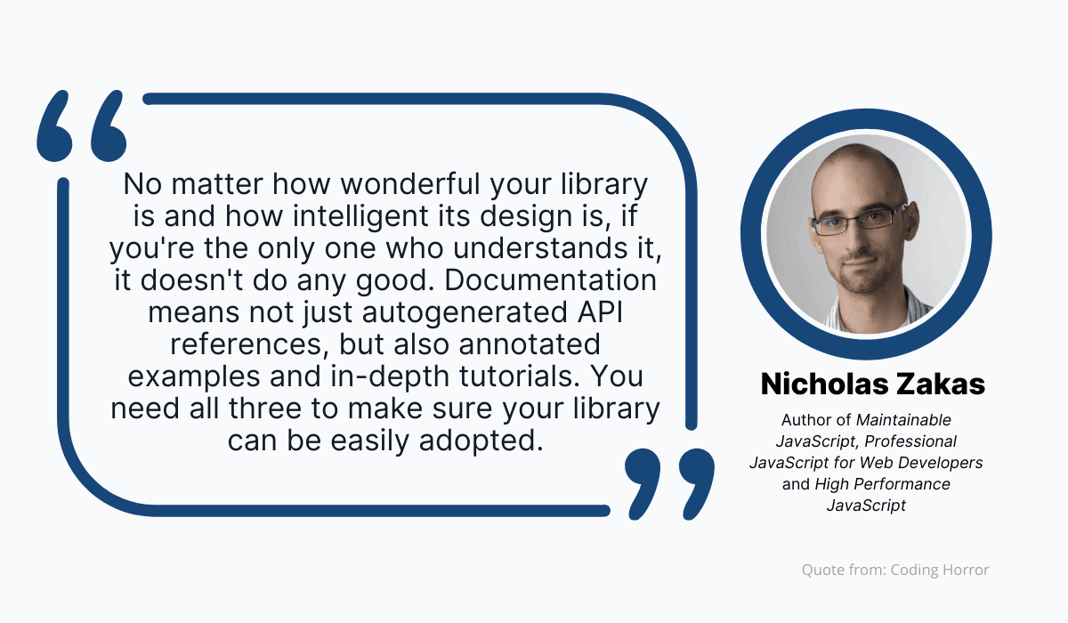 Nicholas Zakas opinion about the importance of an accessible library